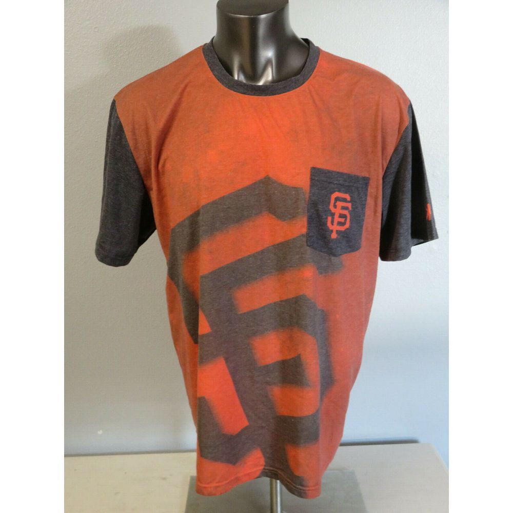 MLB San Francisco Giants T Shirt KLEW Crewneck Distressed Size Mens 2XL XXL